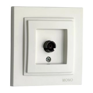 102-190005-138-Розетка TV - крайна (8dB-12dB-18dB-20dB), Mono Electric Despina, Бял