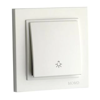 102-190025-105-Ключ-бутон стълбищен, Mono Electric Despina, Бял