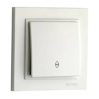 102-190025-109-Ключ девиаторен сх.6, Mono Electric Despina, Бял