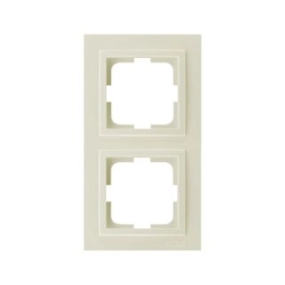 102-170000-161-Двойна рамка за хоризонтален или вертикален монтаж, Mono Electric Despina, Крем