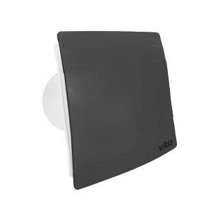 8005111-Вентилатор за баня Vito, Φ100x94mm, 12W, 100m3/h, 35Db, VENTI FLAT, Черен