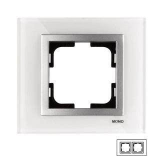 107-710000-161-Mono Style Glass Двойна рамка Бяло стъкло