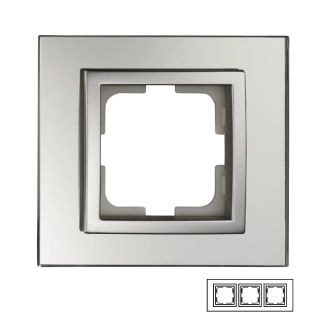 107-700000-162-Mono Style Glass Glass Тройна рамка Огледален