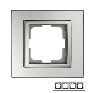 107-700000-163-Mono Style Glass Glass Четворна рамка Огледален