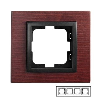 107-500000-163-Mono Style Wood Четворна рамка Череша