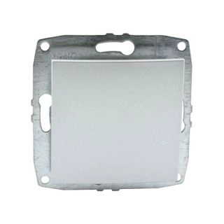 500-002125-100-Ключ единичен сх.1 (Механизъм с панел, без рамка), Mono Electric Despina Metallic, Сребрист