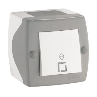 104-020001-109-Ключ девиаторен сх.6, открит монтаж, Mono Electric Octans Сив