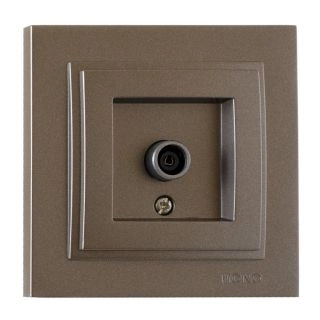 102-232305-138-Розетка TV - крайна (8dB-12dB-18dB-20dB), Mono Electric Despina Metallic, Бронз