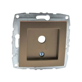 500-002305-175-Розетка TV празна (Механизъм с панел, без рамка), Mono Electric Despina Metallic, Бронз
