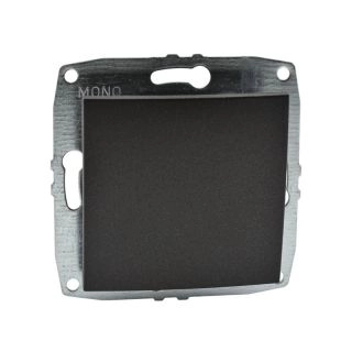 500-002025-100-Ключ единичен сх.1 (Механизъм с панел, без рамка), Mono Electric Despina Metallic, Фюм - Черен металик