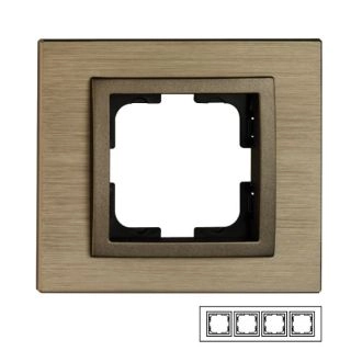 107-810000-163-Mono Style Aluminium Четворна рамка Бронз
