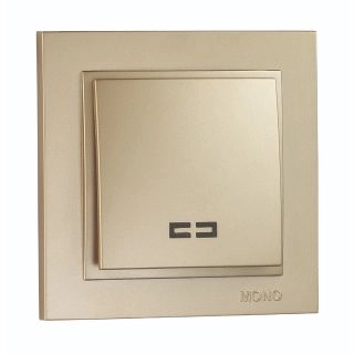 102-222206-154-Ключ за бойлер с LED индикация, 25A, 250VAC, Mono Electric Despina Metallic, Титан