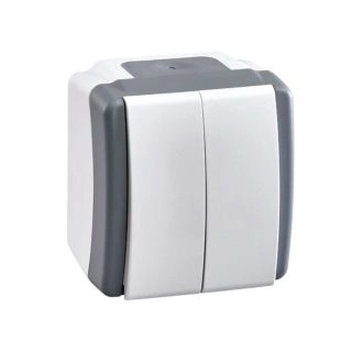 154-020001-102-Ключ двоен сх.5 открит монтаж, Mono Electric Octans IP54 Сив