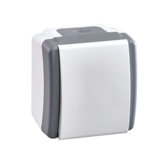 154-020001-100-Ключ единичен сх.1 открит монтаж, Mono Electric Octans IP54 Сив