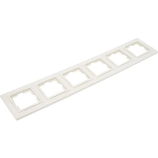 102-170000-166-Шесторна рамка за хоризонтален или вертикален монтаж, Mono Electric Despina, Крем